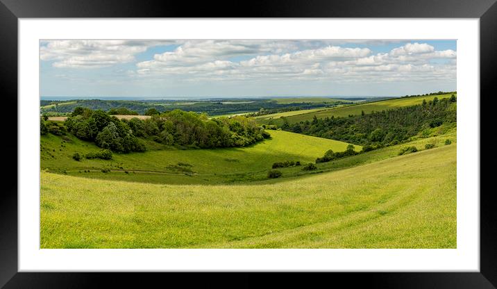 The Valley Below - looking west along the South Do Framed Mounted Print by Malcolm McHugh