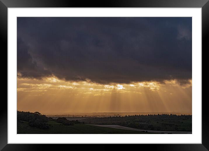 Rays of Light Framed Mounted Print by Malcolm McHugh
