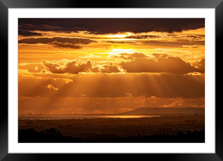 South Coast Sunset Framed Mounted Print by Malcolm McHugh