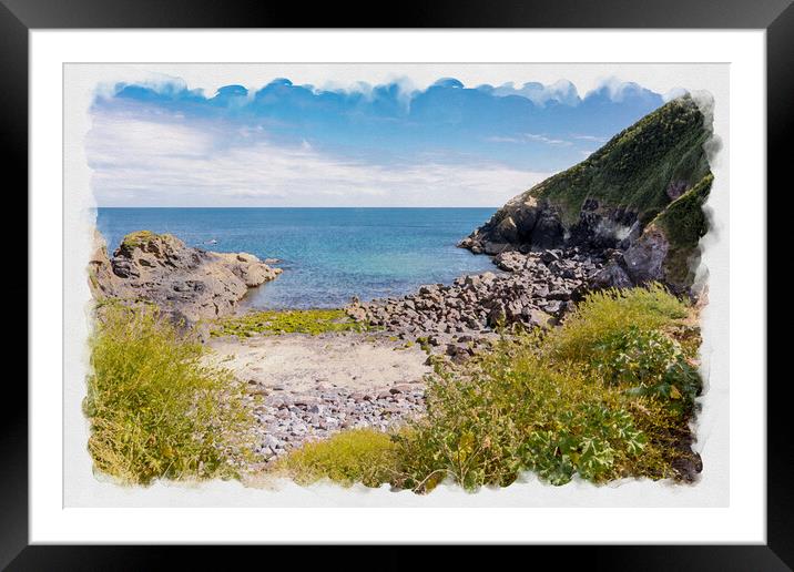 Little Cove, Cadgwith, Cornwall, UK. Framed Mounted Print by Malcolm McHugh