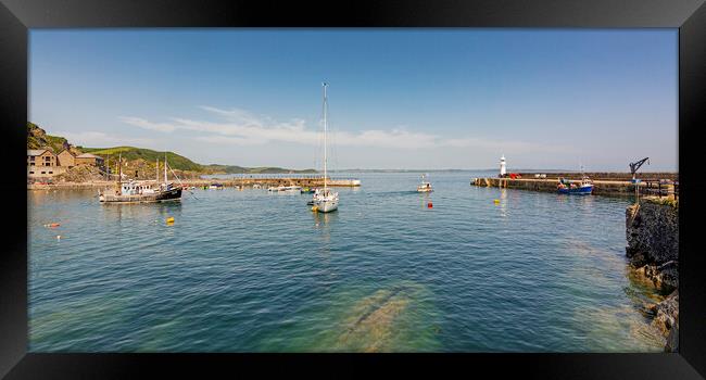 Mevagissey Harbour View Framed Print by Malcolm McHugh