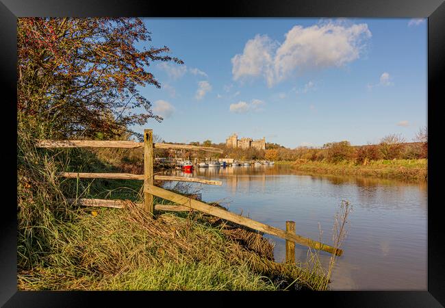 Late autumn sun on the River Arun Framed Print by Malcolm McHugh