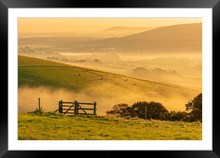 Gateway to Misty Downs Framed Mounted Print by Malcolm McHugh