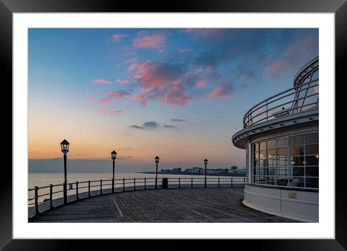 Days end at the Pier's end. Framed Mounted Print by Malcolm McHugh