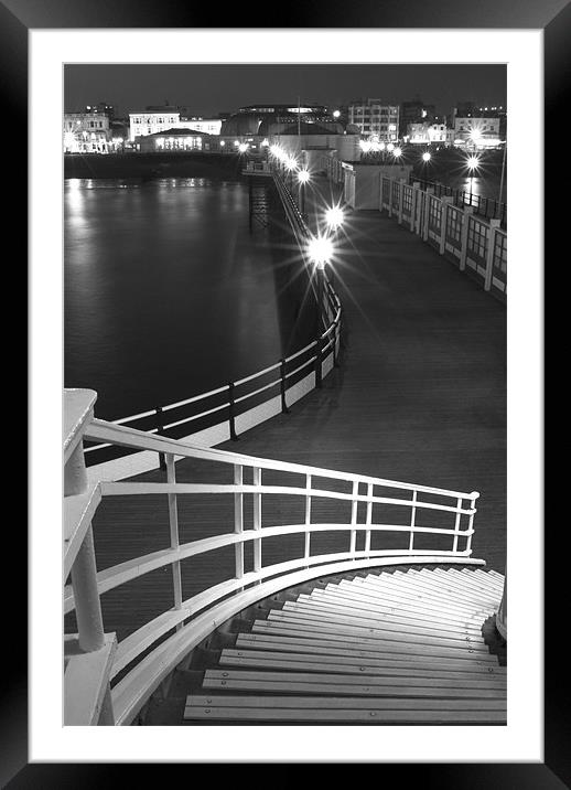 Down to the Pier Framed Mounted Print by Malcolm McHugh