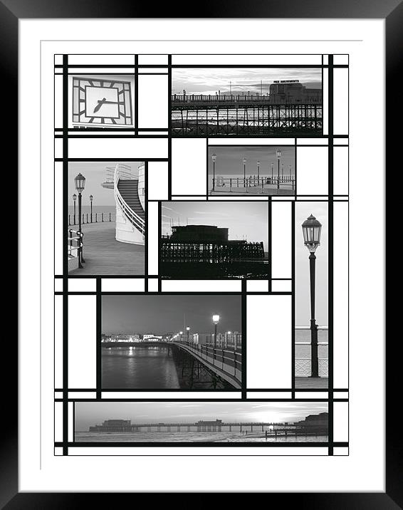 Mondrian Pier Framed Mounted Print by Malcolm McHugh