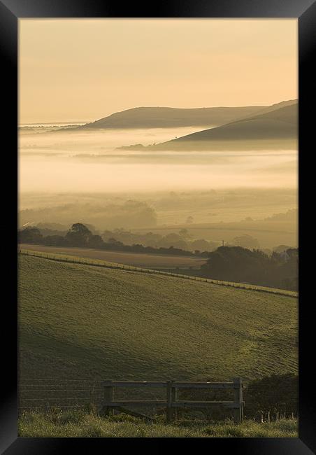 Autumn Mist - Sussex Weald Framed Print by Malcolm McHugh