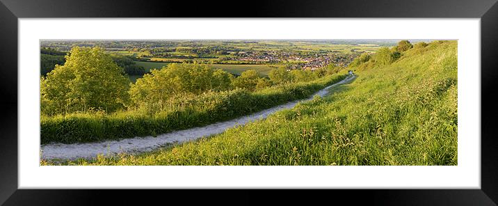 Chalk Path to Steyning Framed Mounted Print by Malcolm McHugh