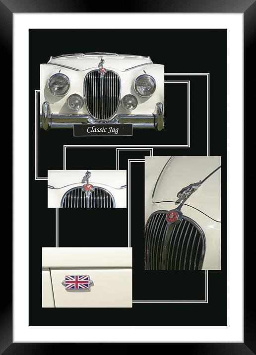 Classic Jag Framed Mounted Print by Malcolm McHugh