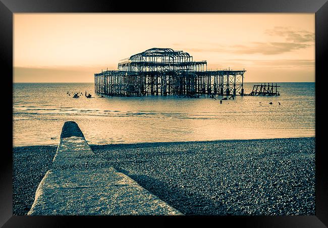 West Pier - Brighton Framed Print by Malcolm McHugh