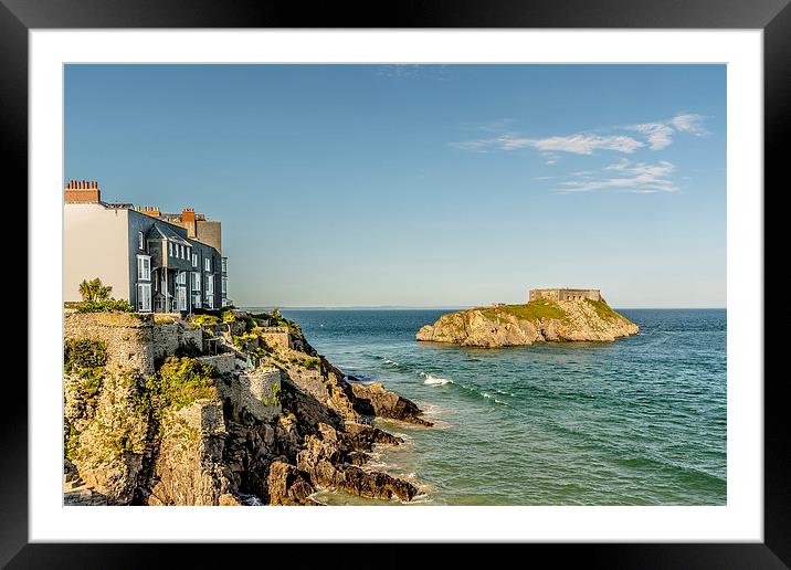 High Tide - south beach, Tenby, Pembrokeshire Framed Mounted Print by Malcolm McHugh