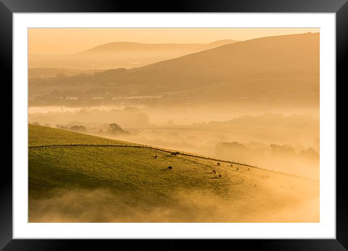 Mist in the Bowl Framed Mounted Print by Malcolm McHugh