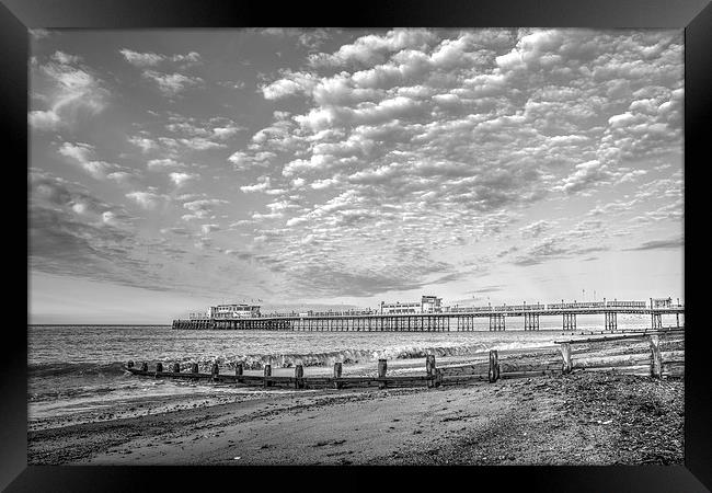 Worthing Beach Dawn Framed Print by Malcolm McHugh