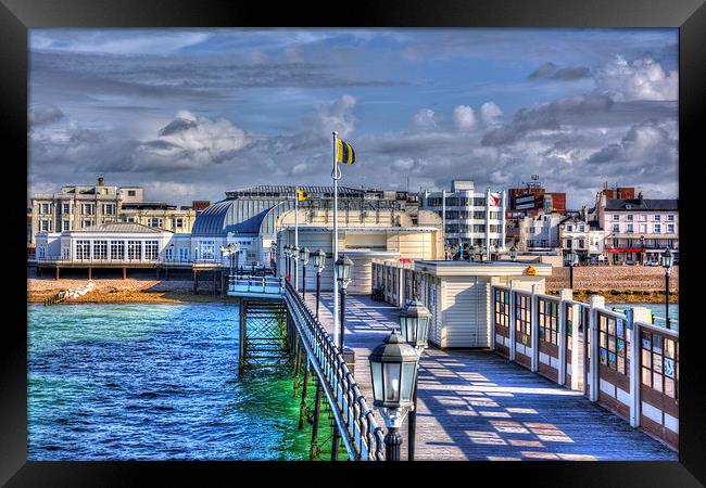 Worthing Pier and Promenade Framed Print by Malcolm McHugh