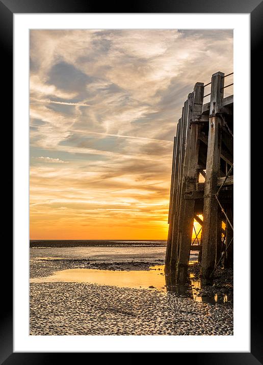 End of the Pier Sunset Framed Mounted Print by Malcolm McHugh