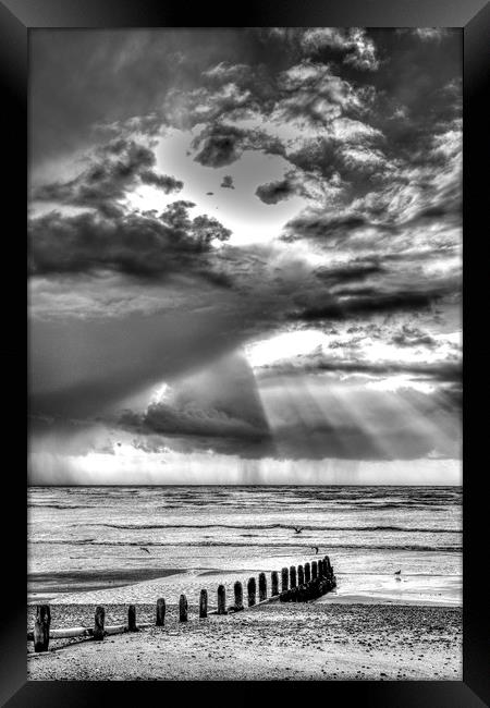 Sun-rays and Showers Framed Print by Malcolm McHugh