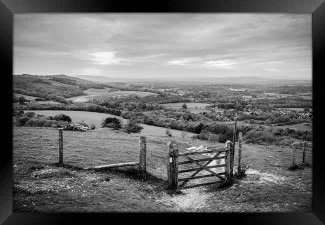 Moody Weald Framed Print by Malcolm McHugh