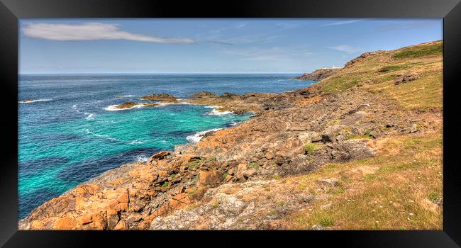 Pendeen Panoramic Framed Print by Malcolm McHugh