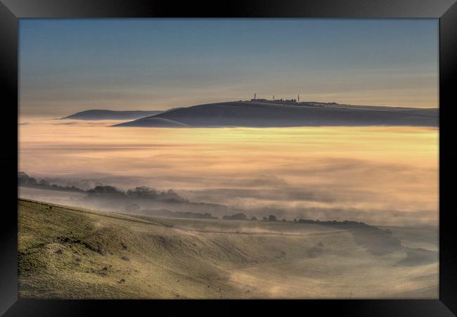 Downland Dawn Framed Print by Malcolm McHugh