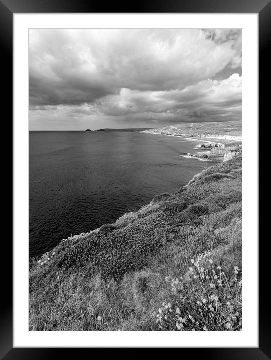 Rugged Coastal Beauty Framed Mounted Print by Malcolm McHugh