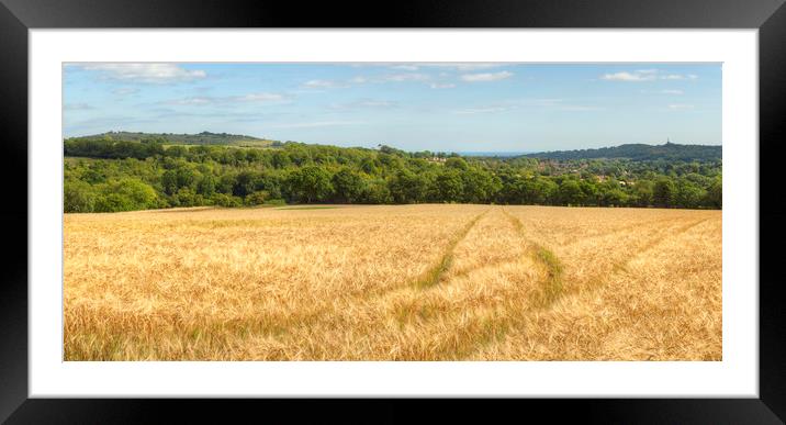 Barley Valley View Framed Mounted Print by Malcolm McHugh