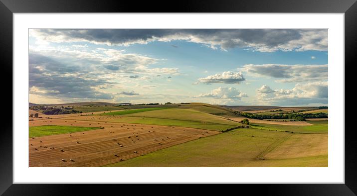Evening Sun over Blackpatch Hill Framed Mounted Print by Malcolm McHugh