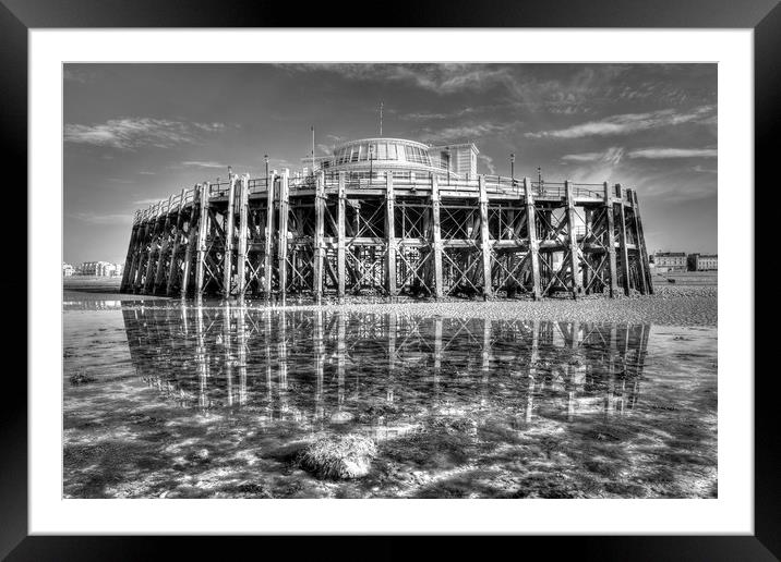 Worthing Pier End Framed Mounted Print by Malcolm McHugh
