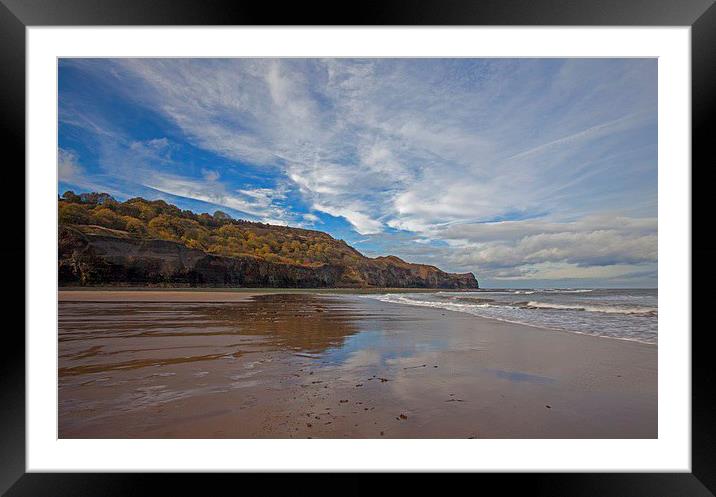  The beach at Sandsend, Noorth Yorkshire. Framed Mounted Print by Stephen Prosser