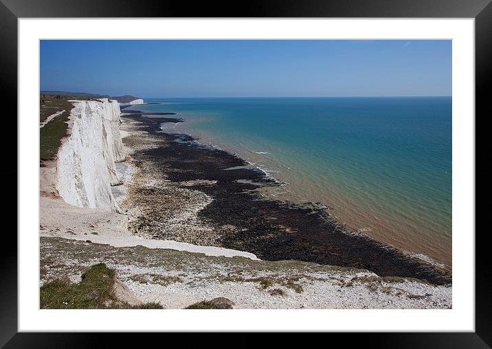  Cliff top view Framed Mounted Print by Stephen Prosser