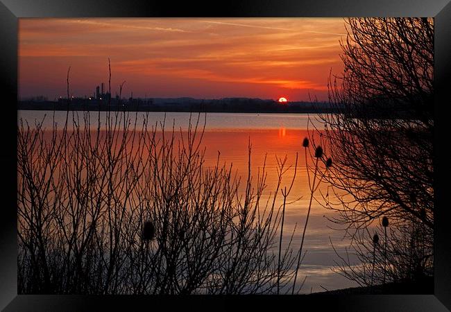  Warm glow over the water Framed Print by Stephen Prosser
