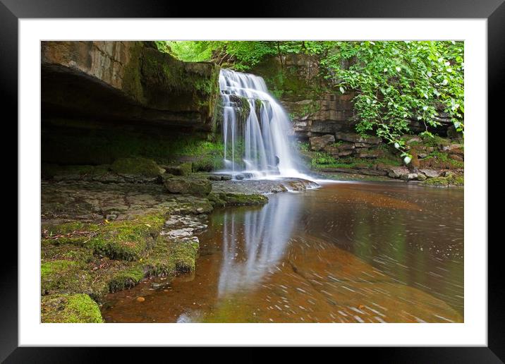 Reflections of a waterfall Framed Mounted Print by Stephen Prosser