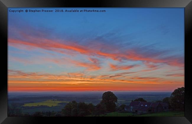 A warm glow! Framed Print by Stephen Prosser