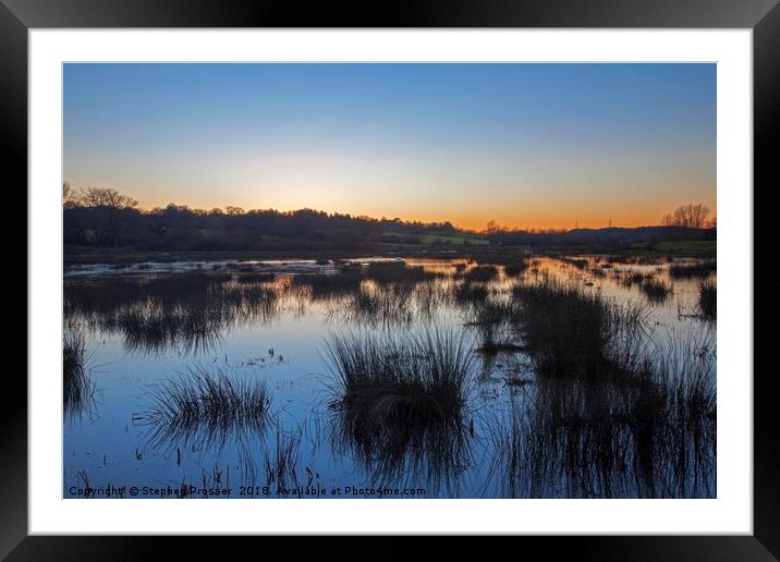 Peace on the marshes Framed Mounted Print by Stephen Prosser