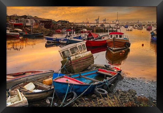 Evening Light at Paddy's Hole, South Gare Framed Print by Martyn Arnold