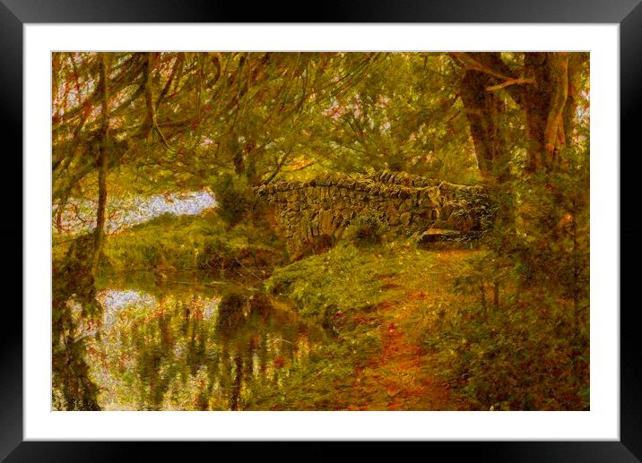 The Bridge on the Lake Framed Mounted Print by Martyn Arnold