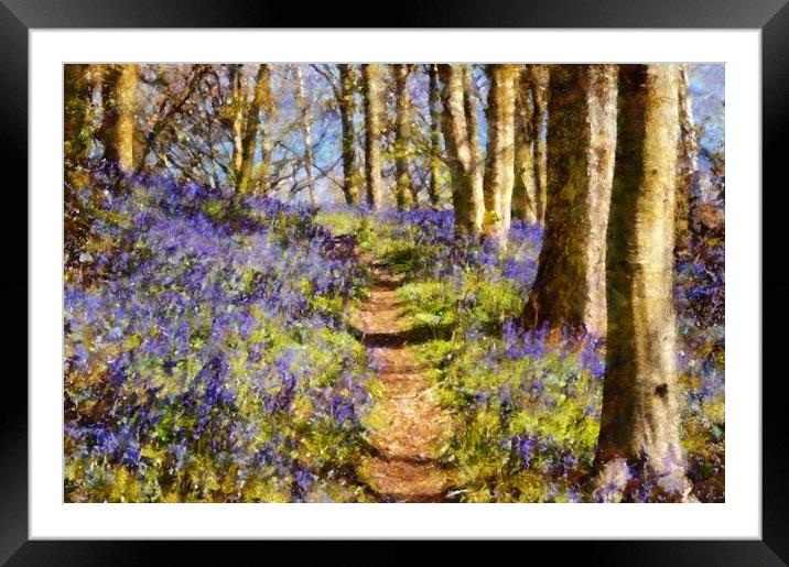Bluebell Art Framed Mounted Print by Martyn Arnold