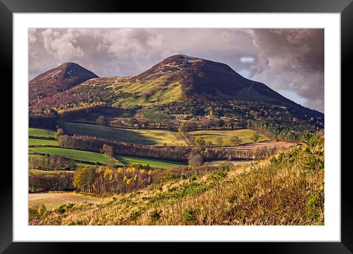 Eildon Hills from Scott's View near Melrose Framed Mounted Print by Martyn Arnold