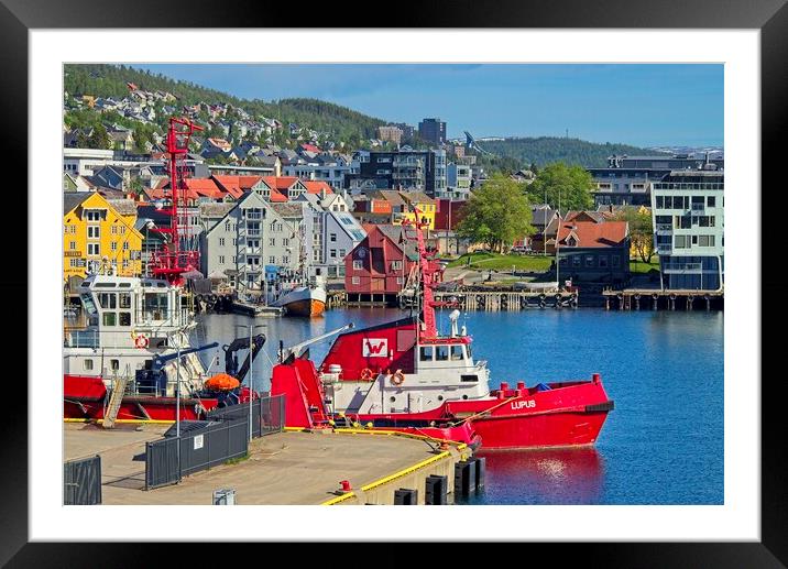 Tromso Harbour Norway Framed Mounted Print by Martyn Arnold