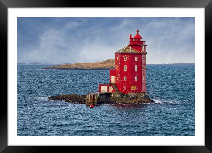 Kjeungskjaret Lighthouse, Norwegian Coast Framed Mounted Print by Martyn Arnold
