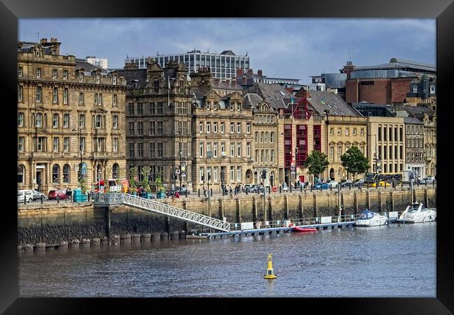 Newcastle Quayside Cityscape Framed Print by Martyn Arnold