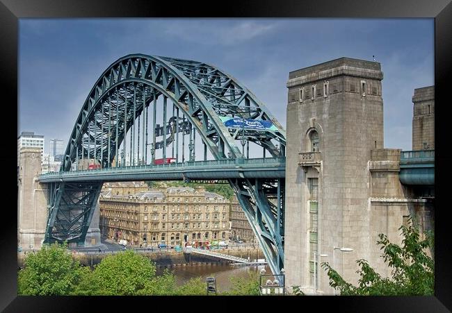 Tyne Bridge and Newcastle Quayside Framed Print by Martyn Arnold