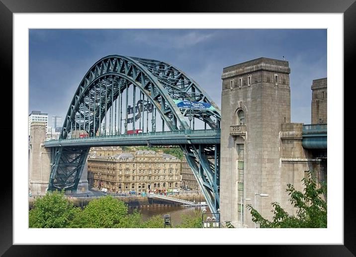 Tyne Bridge and Newcastle Quayside Framed Mounted Print by Martyn Arnold