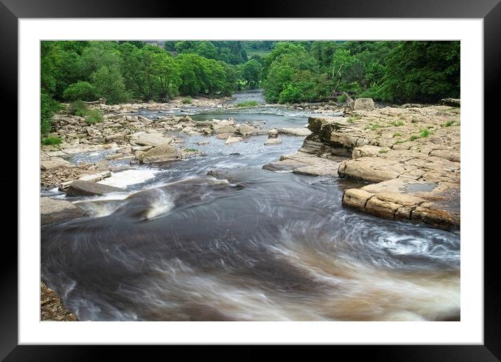 River Swale at Richmond North Yorkshire Framed Mounted Print by Martyn Arnold