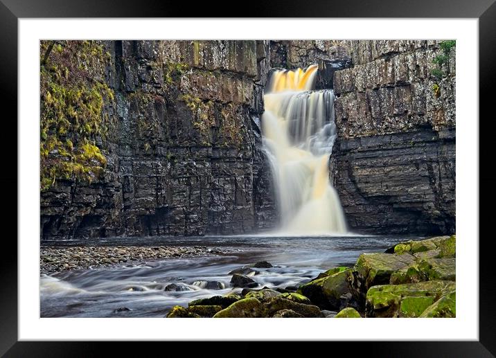 High Force Waterfall North Pennines Framed Mounted Print by Martyn Arnold