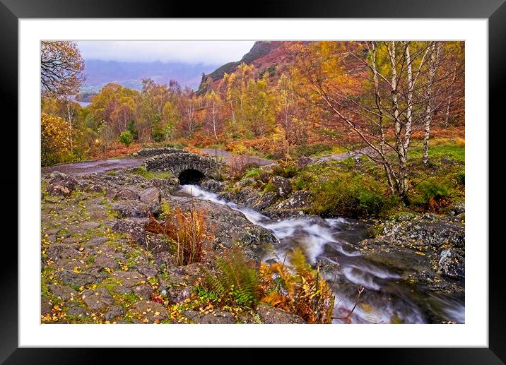 Autumn at Ashness Bridge Lake District Framed Mounted Print by Martyn Arnold