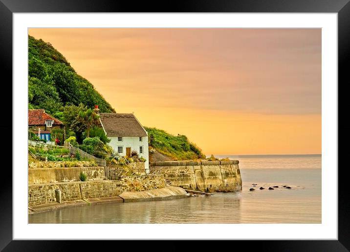 Runswick Bay Cottage Framed Mounted Print by Martyn Arnold