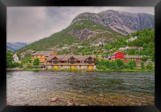 Eidfjord Village Norway Framed Print by Martyn Arnold