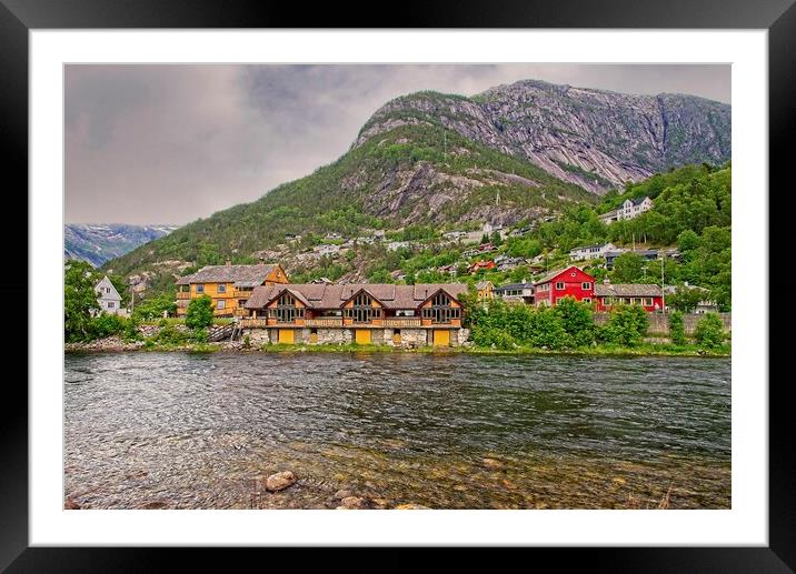 Eidfjord Village Norway Framed Mounted Print by Martyn Arnold