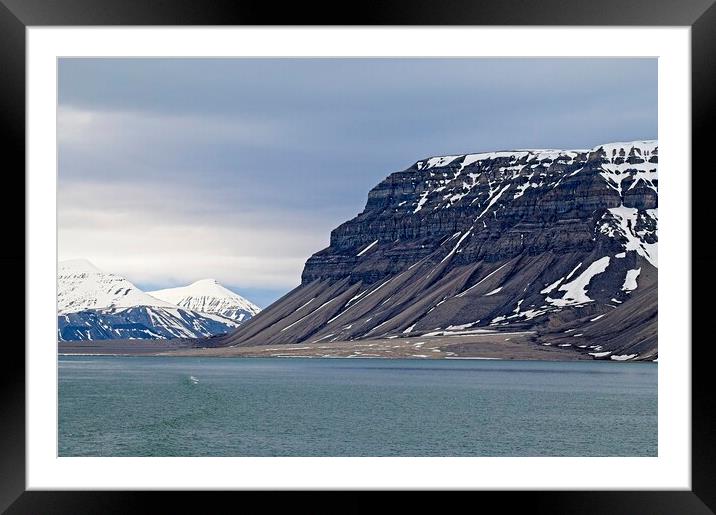 Templet Mountain Arctic Svalbard Framed Mounted Print by Martyn Arnold