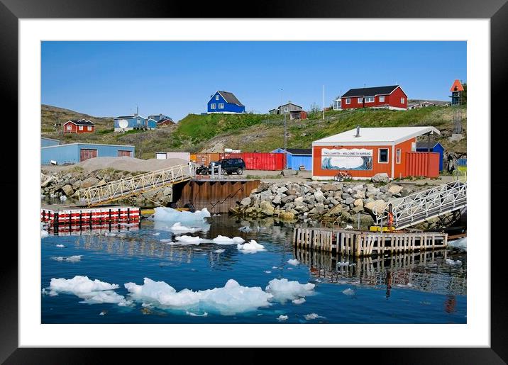 Iceflows at The Jetty, Narsaq Greenland Framed Mounted Print by Martyn Arnold